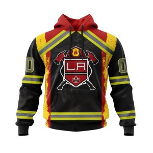 Personalized Los Angeles Kings Honor Firefighter Unisex Pullover Hoodie