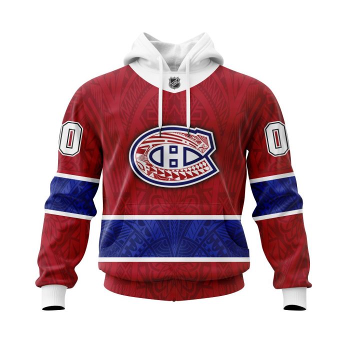 Personalized Montreal Canadiens Specialized Native With Samoa Culture Unisex Pullover Hoodie