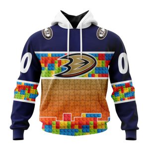 Personalized NHL Anaheim Ducks Autism Awareness Design Unisex Hoodie