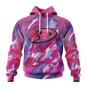 Personalized NHL Anaheim Ducks I Pink I Can! Fearless Again Breast Cancer Unisex Pullover Hoodie
