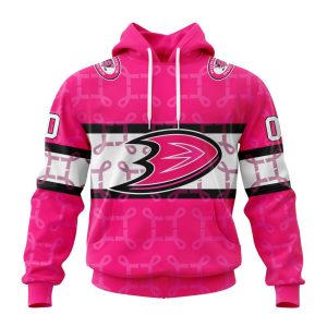 Personalized NHL Anaheim Ducks I Pink I Can! In October We Wear Pink Breast Cancer Unisex Pullover Hoodie