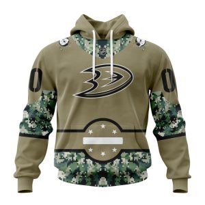 Personalized NHL Anaheim Ducks Military Camo With City Or State Flag Unisex Pullover Hoodie