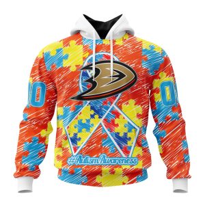 Personalized NHL Anaheim Ducks Special Autism Awareness Month Unisex Pullover Hoodie
