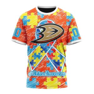 Personalized NHL Anaheim Ducks Special Autism Awareness Month Unisex Tshirt TS4586