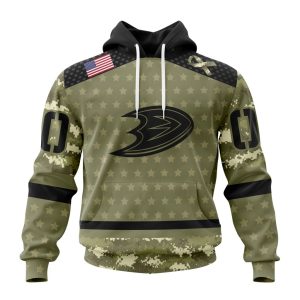 Personalized NHL Anaheim Ducks Special Camo Military Appreciation Unisex Pullover Hoodie