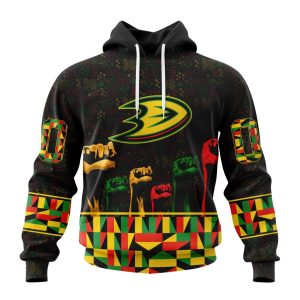Personalized NHL Anaheim Ducks Special Design Celebrate Black History Month Unisex Pullover Hoodie
