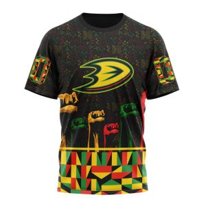 Personalized NHL Anaheim Ducks Special Design Celebrate Black History Month Unisex Tshirt TS4592