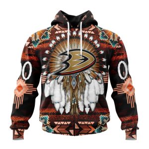 Personalized NHL Anaheim Ducks Special Native Costume Design Unisex Pullover Hoodie