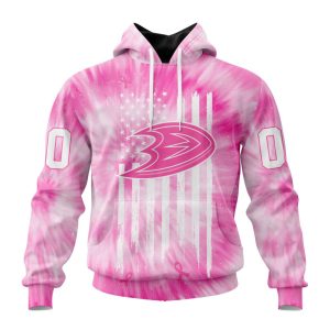 Personalized NHL Anaheim Ducks Special Pink Tie-Dye Unisex Pullover Hoodie
