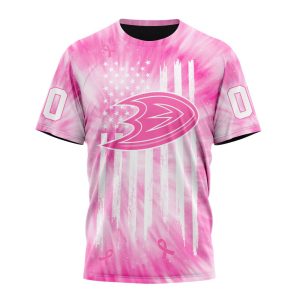 Personalized NHL Anaheim Ducks Special Pink Tie-Dye Unisex Tshirt TS4603