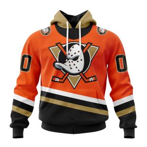 Personalized NHL Anaheim Ducks Special Reverse Retro Redesign Unisex Pullover Hoodie