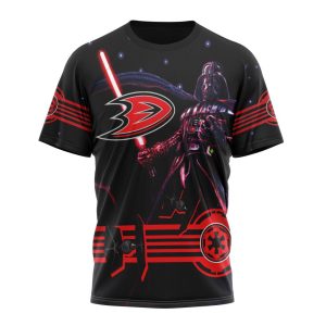 Personalized NHL Anaheim Ducks Specialized Darth Vader Version Jersey Unisex Tshirt TS4609