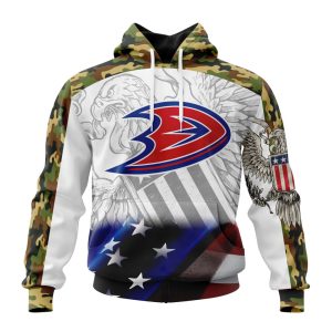 Personalized NHL Anaheim Ducks Specialized Design With Our America Eagle Flag Unisex Pullover Hoodie