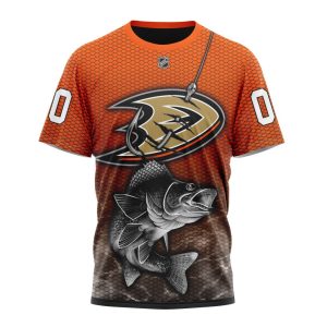 Personalized NHL Anaheim Ducks Specialized Fishing Style Unisex Tshirt TS4615