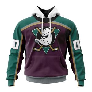 Personalized NHL Anaheim Ducks Specialized Unisex Kits With Retro Concepts Unisex Pullover Hoodie