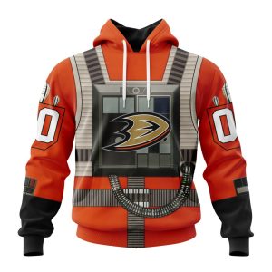 Personalized NHL Anaheim Ducks Star Wars Rebel Pilot Design Unisex Pullover Hoodie