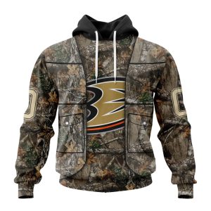 Personalized NHL Anaheim Ducks Vest Kits With Realtree Camo Unisex Pullover Hoodie