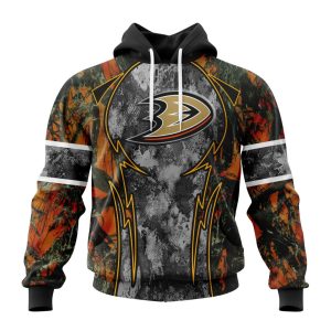 Personalized NHL Anaheim Ducks With Camo Concepts For Hungting In Forest Unisex Pullover Hoodie