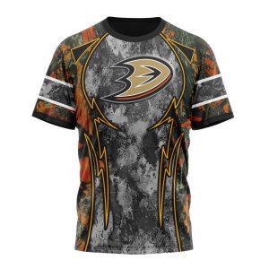 Personalized NHL Anaheim Ducks With Camo Concepts For Hungting In Forest Unisex Tshirt TS4627