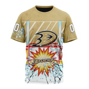 Personalized NHL Anaheim Ducks With Ice Hockey Arena Unisex Tshirt TS4629