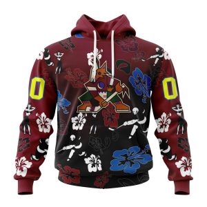 Personalized NHL Arizona Coyotes Hawaiian Style Design For Fans Unisex Pullover Hoodie