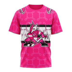 Personalized NHL Arizona Coyotes I Pink I Can! In October We Wear Pink Breast Cancer Unisex Tshirt TS4640
