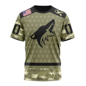 Personalized NHL Arizona Coyotes Special Camo Military Appreciation Unisex Tshirt TS4647