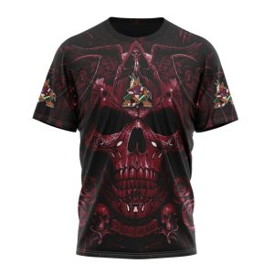 Personalized NHL Arizona Coyotes Special Design With Skull Art Unisex Tshirt TS4653