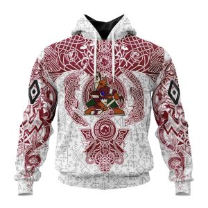 Personalized NHL Arizona Coyotes Special Norse Viking Symbols Unisex Pullover Hoodie