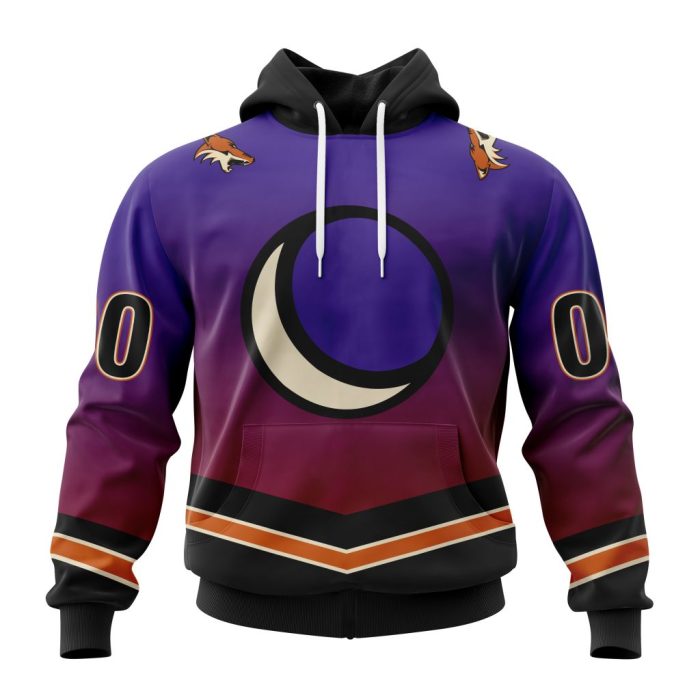 Personalized NHL Arizona Coyotes Special Retro Gradient Design Unisex Pullover Hoodie