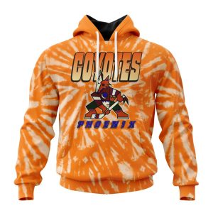 Personalized NHL Arizona Coyotes Special Retro Vintage Tie - Dye Unisex Pullover Hoodie