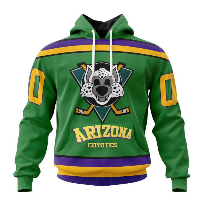 Personalized NHL Arizona Coyotes Specialized Design X The Mighty Ducks Unisex Pullover Hoodie