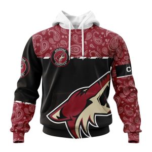 Personalized NHL Arizona Coyotes Specialized Hockey With Paisley Unisex Pullover Hoodie