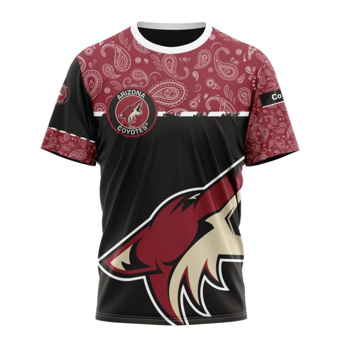 Personalized NHL Arizona Coyotes Specialized Hockey With Paisley Unisex Tshirt TS4674