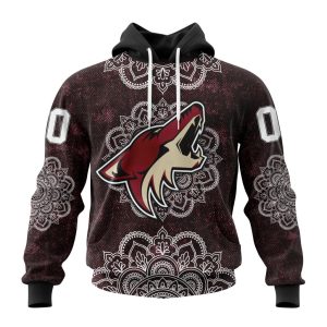 Personalized NHL Arizona Coyotes Specialized Mandala Style Unisex Pullover Hoodie