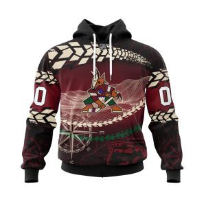 Personalized NHL Arizona Coyotes Specialized Off - Road Style Unisex Pullover Hoodie