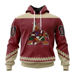 Personalized NHL Arizona Coyotes Specialized Unisex Kits With Retro Concepts Unisex Pullover Hoodie