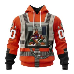 Personalized NHL Arizona Coyotes Star Wars Rebel Pilot Design Unisex Pullover Hoodie