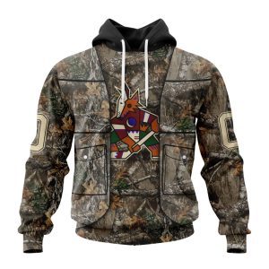 Personalized NHL Arizona Coyotes Vest Kits With Realtree Camo Unisex Pullover Hoodie