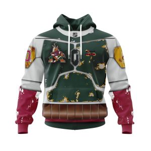Personalized NHL Arizona Coyotes X Boba Fett's Armor Unisex Pullover Hoodie