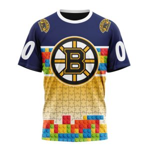 Personalized NHL Boston Bruins Autism Awareness Design Unisex Tshirt TS4690