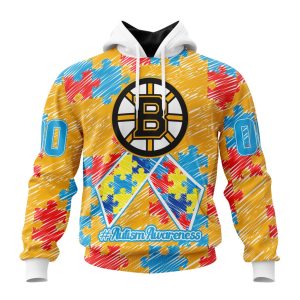 Personalized NHL Boston Bruins Special Autism Awareness Month Unisex Pullover Hoodie