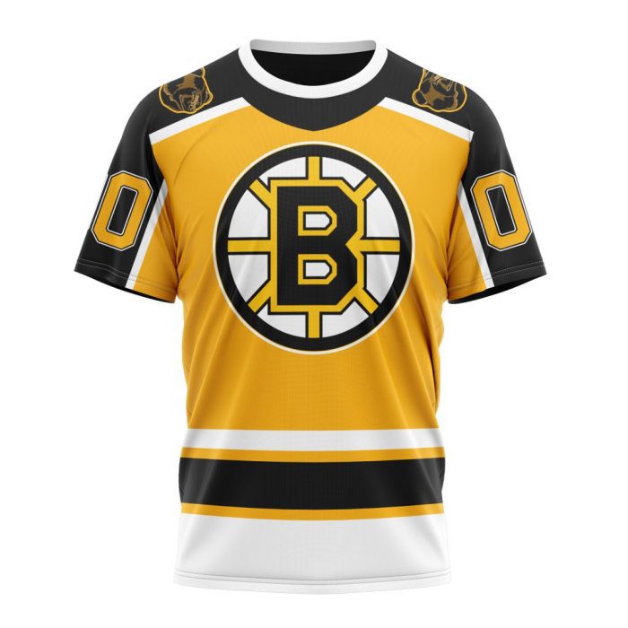 Personalized NHL Boston Bruins Special Reverse Retro Redesign Unisex Tshirt TS4716