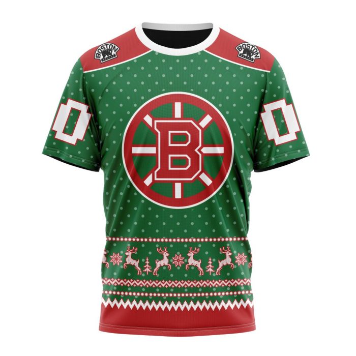 Personalized NHL Boston Bruins Special Ugly Christmas Unisex Tshirt TS4718