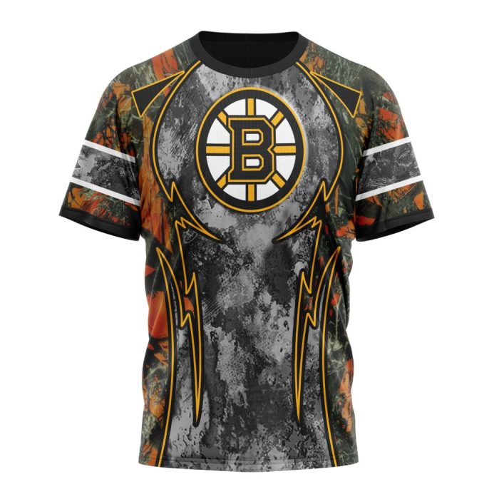 Personalized NHL Boston Bruins Specialized Design With Camo Concepts For Hungting In Forest Unisex Tshirt TS4723