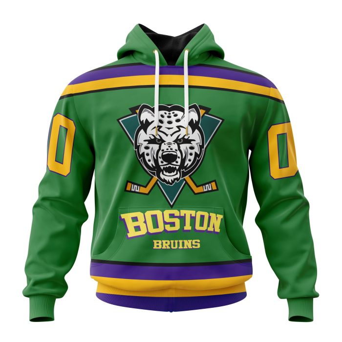 Personalized NHL Boston Bruins Specialized Design X The Mighty Ducks Unisex Pullover Hoodie