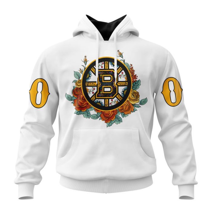 Personalized NHL Boston Bruins Specialized Dia De Muertos Unisex Pullover Hoodie
