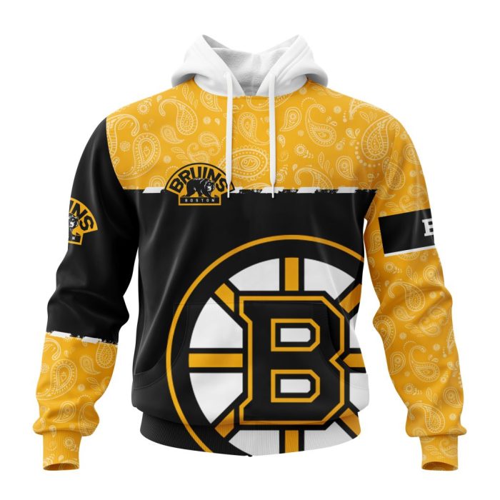 Personalized NHL Boston Bruins Specialized Hockey With Paisley Unisex Pullover Hoodie