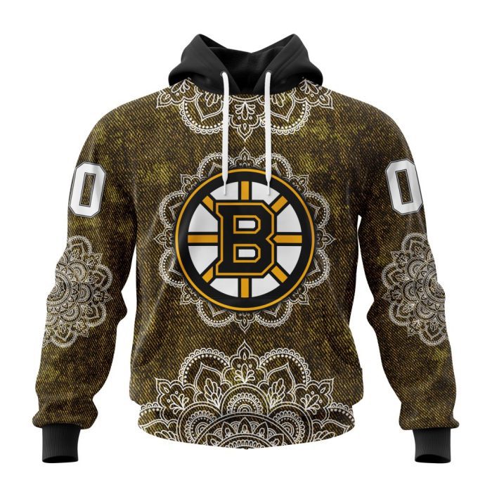 Personalized NHL Boston Bruins Specialized Mandala Style Unisex Pullover Hoodie