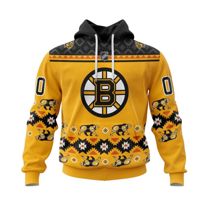Personalized NHL Boston Bruins Specialized Native Concepts Unisex Pullover Hoodie